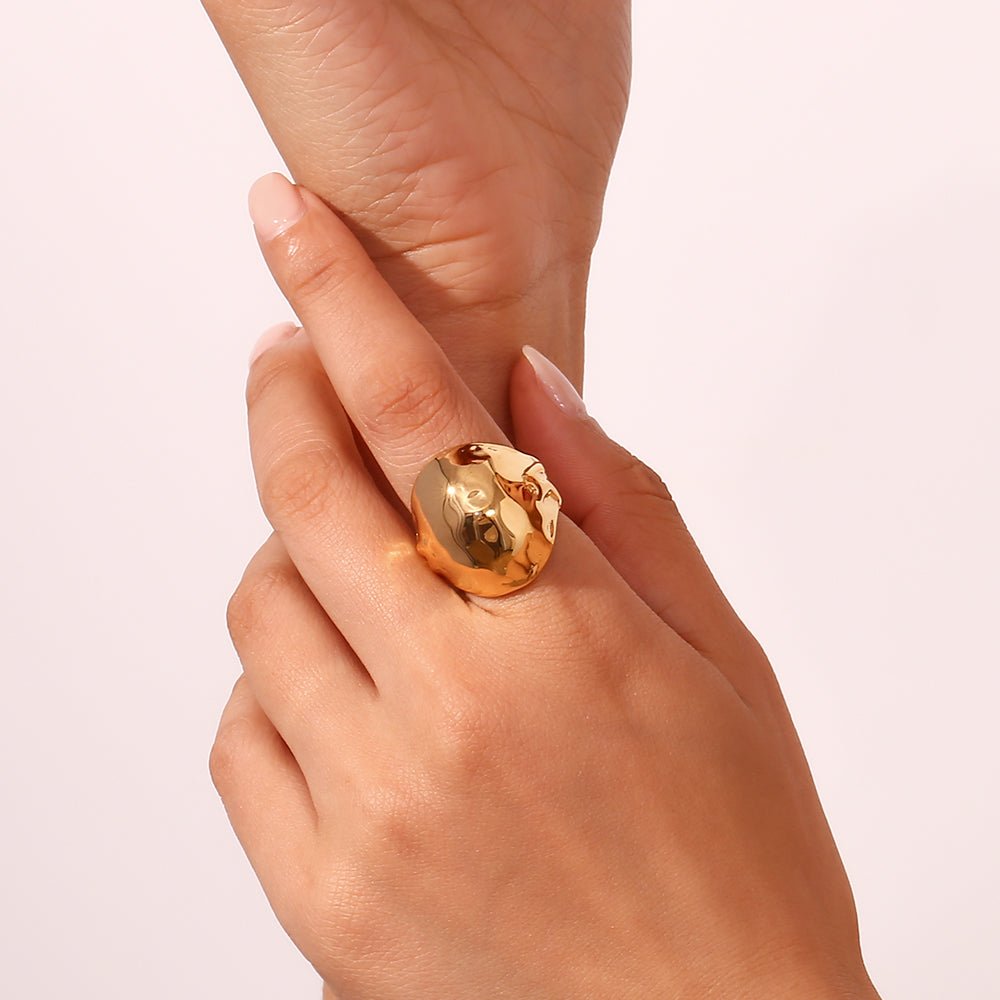 ANILLO MARTILLADO GRUESO - VIOLETA