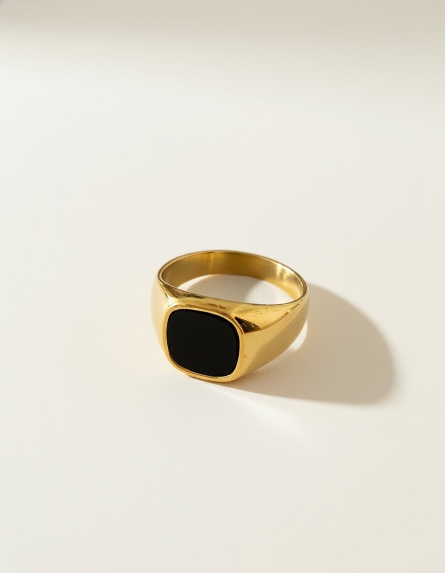 ANILLO PIEDRA NEGRA - VIOLETA