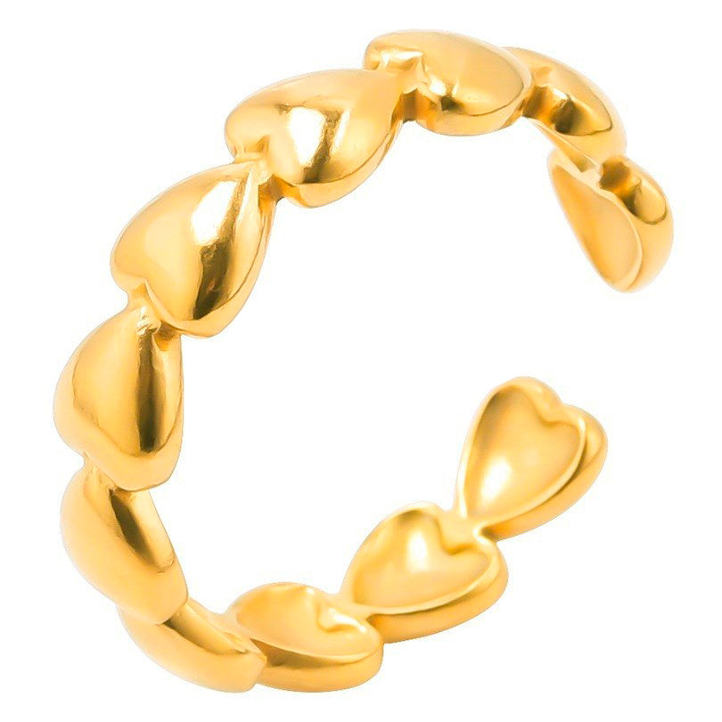 ANILLO CORAZONES GOLD